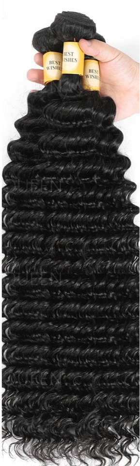 Deep Wave Brazilian Hair Bundle Deal – 24” to 30” Bundles + 22” 4x4 Closure