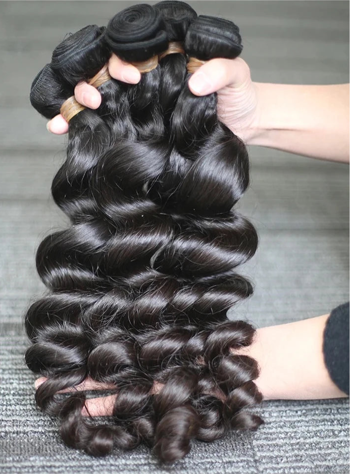 Peruvian Loose Wave Hair Bundles – 100% Brazilian Remy Human Hair (14”, 18”, 22”)
