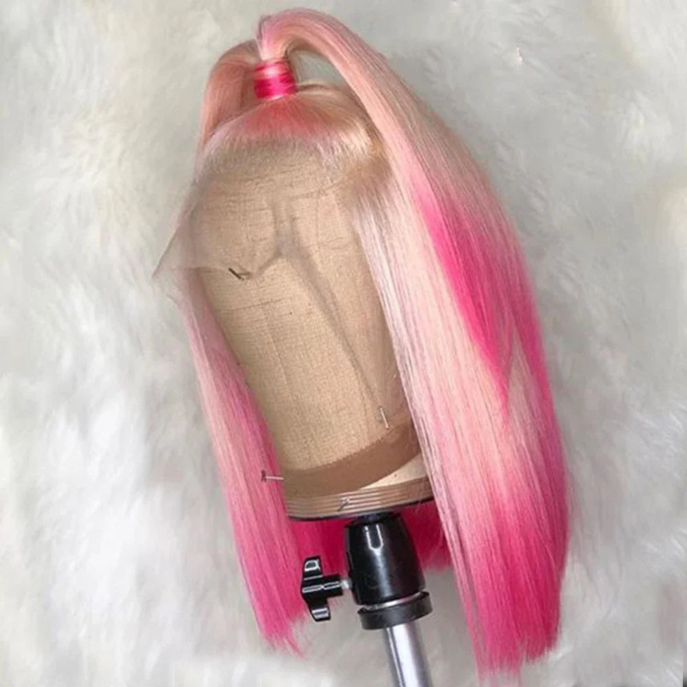Pink Luxe Bob 12” Lace Frontal Wig (13x4, 180% Density)