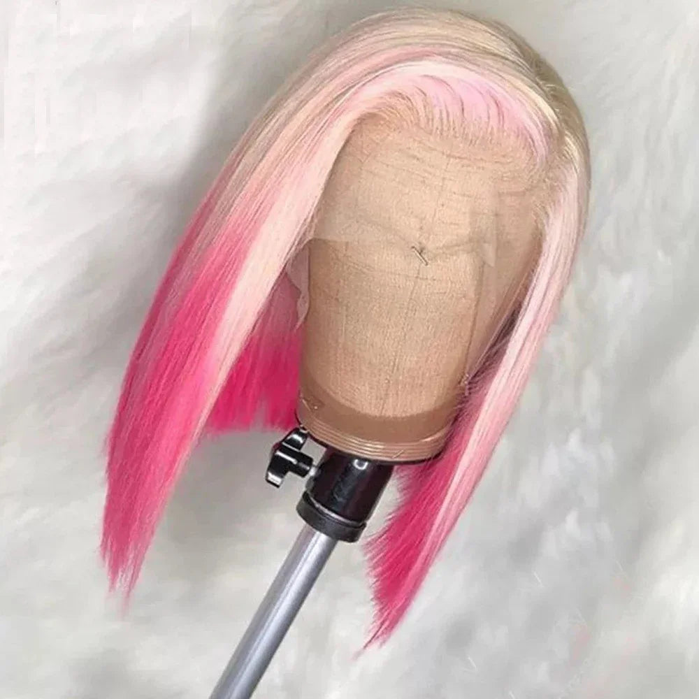Pink Luxe Bob 12” Lace Frontal Wig (13x4, 180% Density)