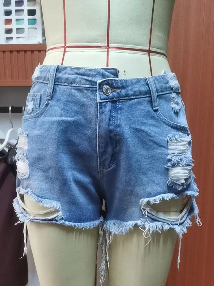 Mini Mood Ripped Denim Shorts