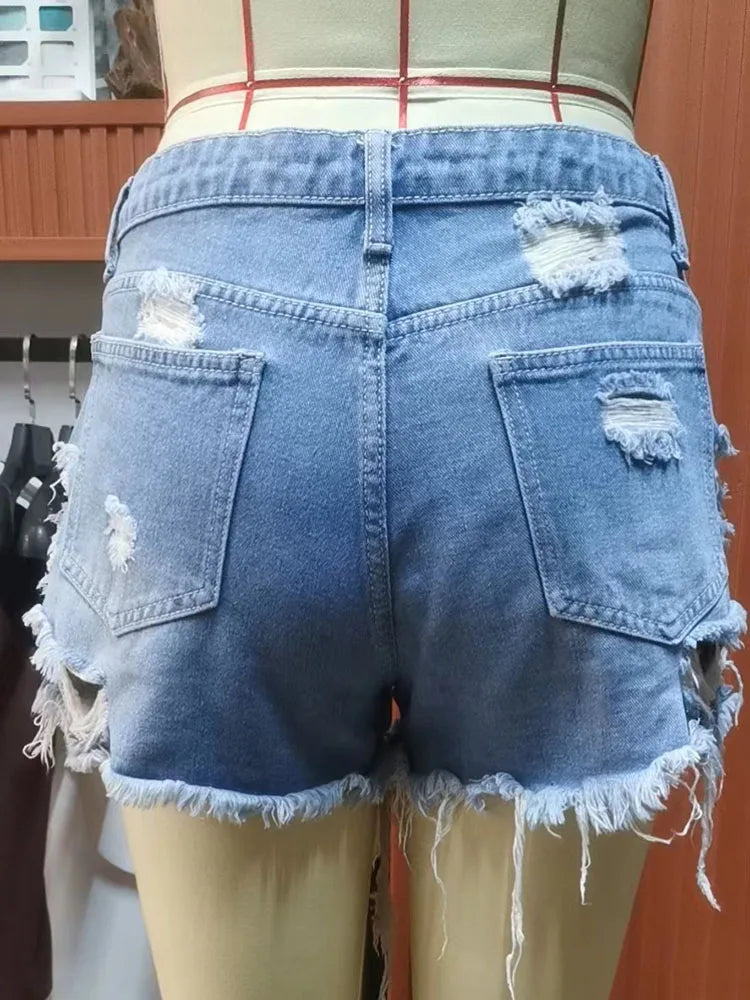 Mini Mood Ripped Denim Shorts
