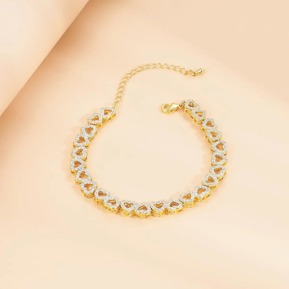 Cubic Heart Bracelet