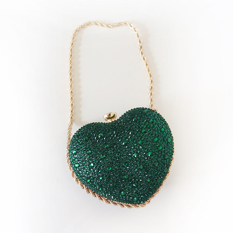 Women's Diamond Heart-shaped Shoulder Messenger Bag