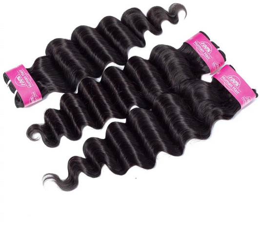 Loose Deep Bundles – 100% Human Brazilian Hair Weave (10”-30” Loose Wave Remy Extensions)