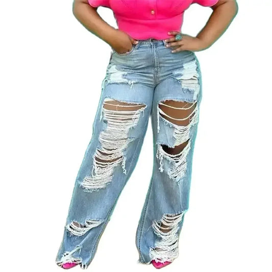 Double Trouble – High Waist Cutout Denim Jeans