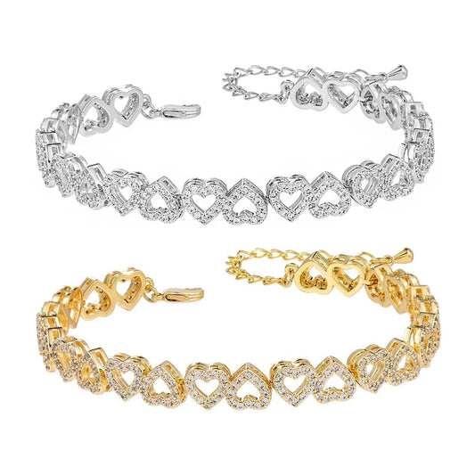 Cubic Heart Bracelet